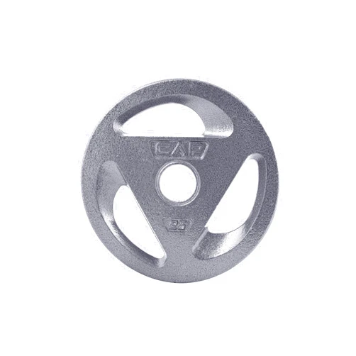 CAP Barbell 2-Inch Olympic Grip Weight Plates, Single, Gray, Various Sizes