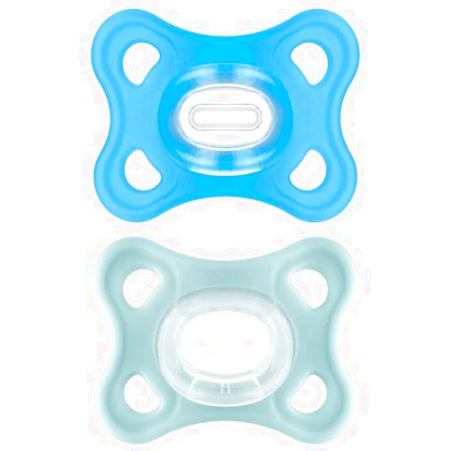 MAM Comfort Pacifiers, Newborn Pacifiers, 2 Count (Pack of 1) MAM Pacifiers 3-12 Months, Best Pacifier for Breastfed Babies, Boy Silicone Pacifier