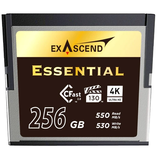 Exascend Essential 1 TB / 512 GB / 256 GB CFast 2.0 Card, Read up to 550MB/s (256 GB)