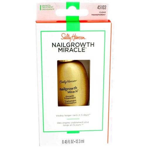 Sally Hansen Nail Growth Miracle Growth Treatment Clear 0.45 Ounce (13.3ml) (2 Pack)