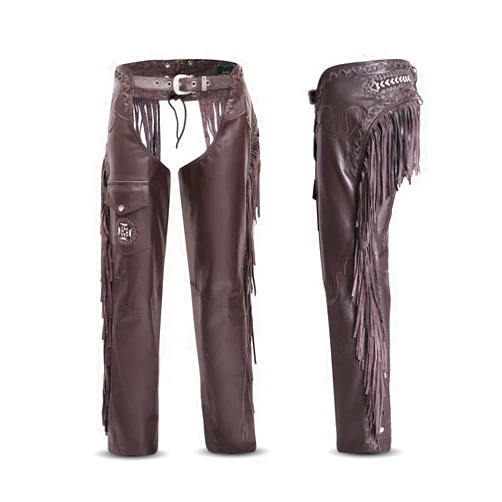PPE FIT Assless Chaps for men Western CowBoy Motorcycle Leather Chaps for women men's Motorcycle