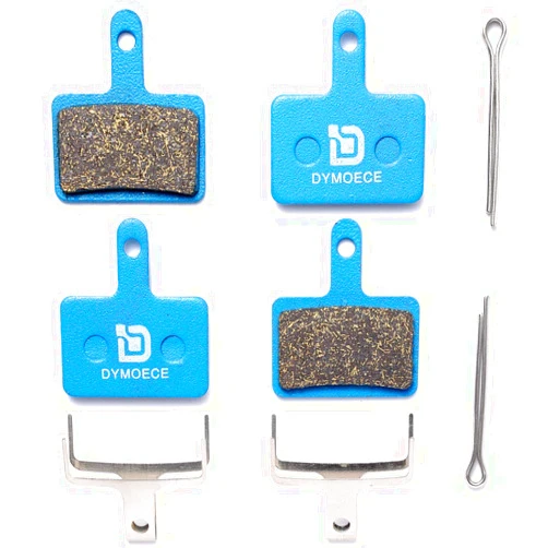 Dymoece 2 Pairs Bicycle Disc Brake Pads for Shimano Deore Tektro TRP(Resin,Semi-Metallic,Sintered Metal) SCP-S