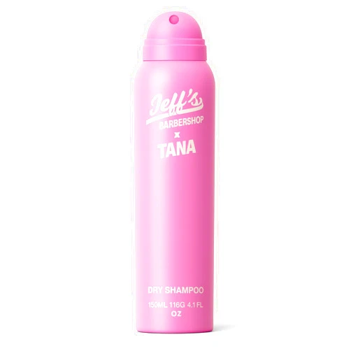 Jeff's Barbershop x Tana Mongeau Dry Shampoo, Clear Dry Shampoo Hair Spray, No White Residue, Talc Free, All Hair Types, 4.1 fl oz