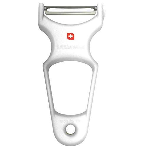 Toolswiss Stainless Steel Vegetable Peeler - Swiss Made, Smooth Easy Peel - Smooth Fruit and Vegetable Peel | SHARPEST BLADE (TS3607) (1)