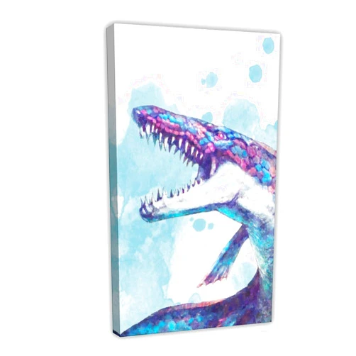 Kroey 6 Watercolor Dinosaurs Art Mesozoic Reptile Jurassic Dinosaur Artwork Giant Poster Tyrannosaurus Painting Dino Love4 Frame-style 08x12inch(20x30cm)