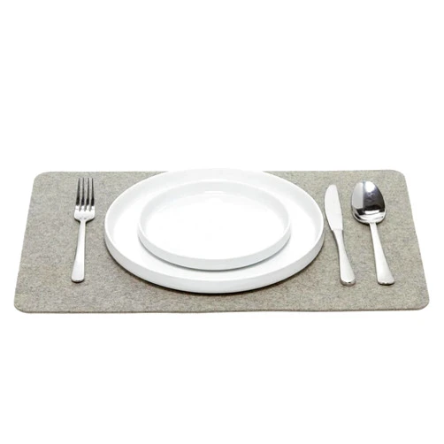 Graf Lantz - Merino Wool Rectangle Placemat - Granite (12