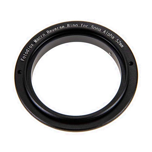 Fotodiox 52mm Filter Thread Macro Reverse Mount Adapter Ring for Sony Alpha A-Mount (and Minolta AF) Mount SLR Camera Body
