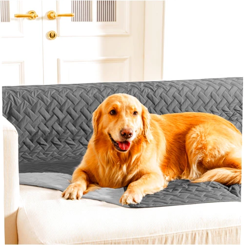 gogobunny 100% Double Sided Waterproof Dog Blanket Soft Pet Bed Cover Reversible Protect Furniture Couch Sofa Car for Puppy Cat Kids (Dark Grey/Light Grey, 30x70 Inch (Pack of 1))
