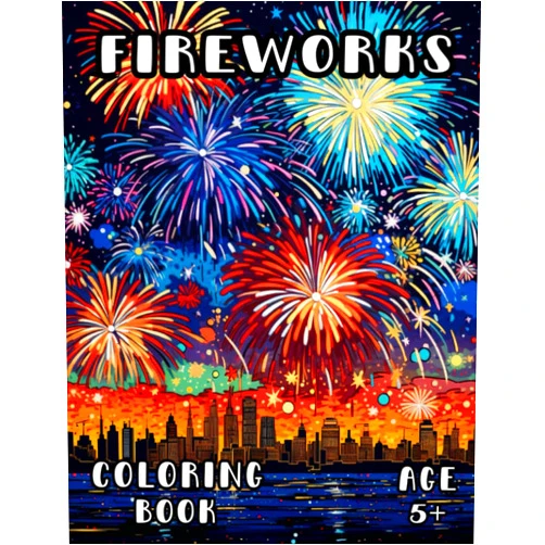 Sutton Eves Fireworks Coloring Book: Beautiful & Colorful Coloring Book for Kids and Adults 5+