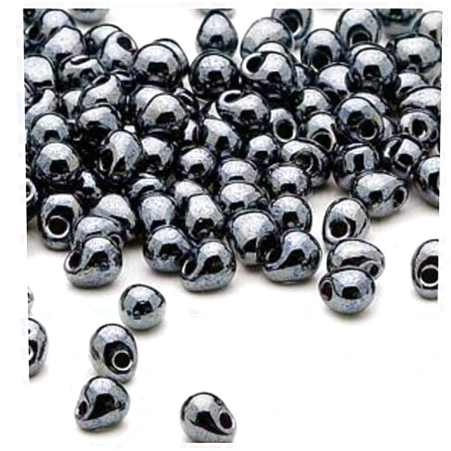 Generic Miyuki Beads Teardrop Seed Glass Fringe Beads Drops 4x3.4mm 15 Grams (Gunmetal)