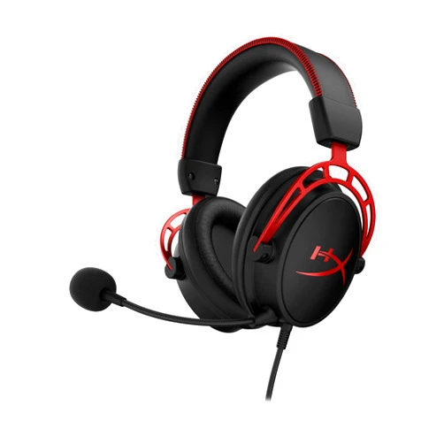 HyperX Cloud Alpha - Gaming Headset, Dual Chamber Drivers, Legendary Comfort, Aluminum Frame, Detachable Microphone, Works on PC, PS4, PS5, Xbox One/ Series X|S, Nintendo Switch and Mobile – Red