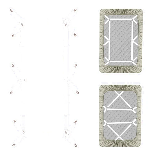 Nieolheoui Bed Sheet Holder Straps, Bed Sheet Fasteners Suspenders, Adjustable Bed Sheet Straps Elastic Strongest and Effective Extender, Fits All Mattress Sizes