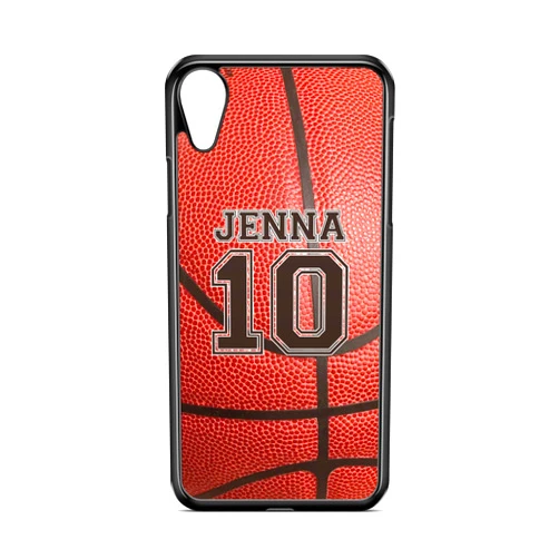 CodeiCases Compatible Case Cover with Basketball Design and Custom Name and Number for iPhone XR