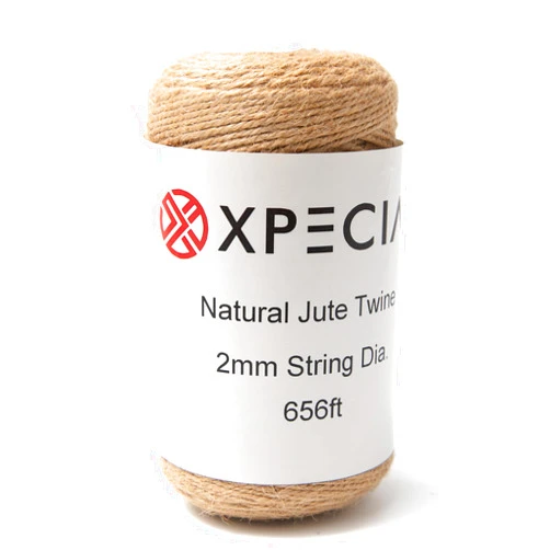 XPECIAL 656FT Linen Thread 2mm 3ply Natural Thin Twine for Craft Gardening Gift Wrapping Packing Material Wedding Christmas Decoration Bulk, Brown