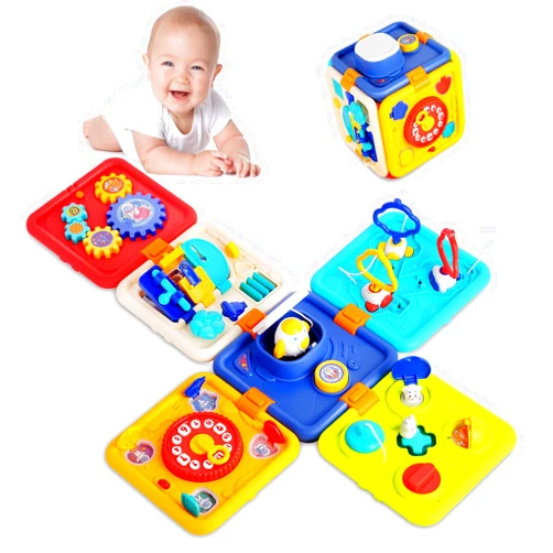 ACROFEK 6 in 1 Montessori Toys Toddler Busy Board - Toys for 1 Year Old Girl,Busy Board for 1 2 3 Year Old,Toddler Toys Age 1-2,Baby Toys 12-18 Months,Gifts for 1 Year Old Boys Girls