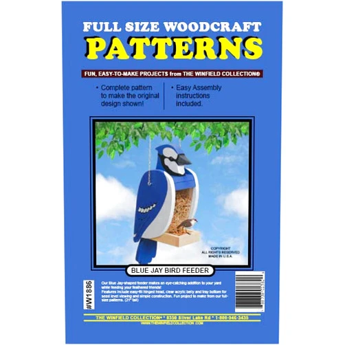 Winfield Collection Blue Jay Bird Feeder Woodworking Project Plan