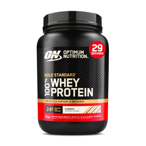 Optimum Nutrition New Flavor Gold Standard 100% Whey Protein Powder, S'Mores, 2 Pound (Pack of 1) (Packaging May Vary)