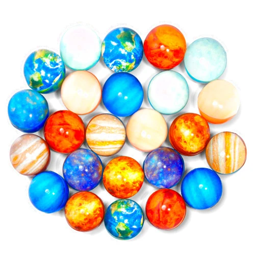Pllieay 24PCS Space Solar System Eight Planets Themed Bouncy Balls for Kids Party Favors, Gift Bag Filling, 32mm