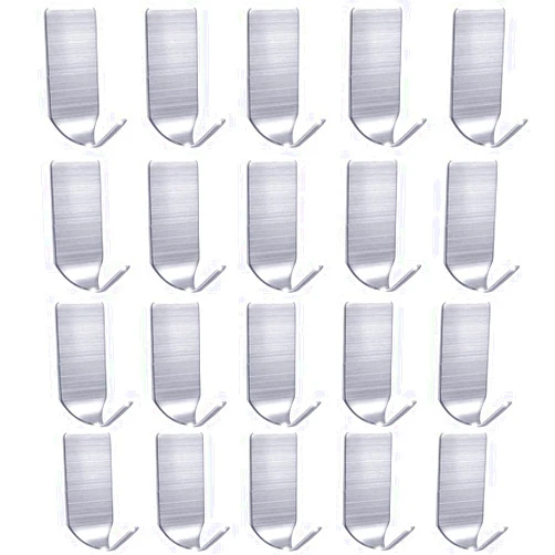 FOTYRIG Adhesive Hat Hooks for Wall Baseball Caps Rack Hangers 304 Stainless Steel Waterproof Stick on Hooks Strong & Durable (Max Load up to 4Lbs)-20 Packs