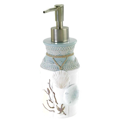 Avanti Linens - Lotion Pump/Soap Dispenser, Countertop Accessories, Farmhouse Chic Bathroom Decor (Farmhoue Shell Collection)