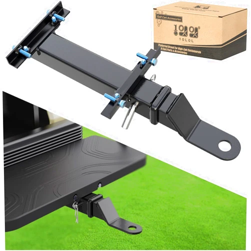 10L0L Deluxe Golf Cart Trailer Hitch Kit, Fit for Backseat Footrest with 2