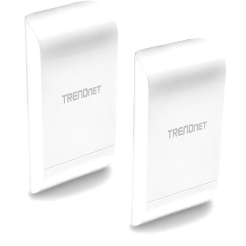 TRENDnet 10dBi Wireless N300 Outdoor PoE Pre-configured Point-to-Point Bridge Bundle Kit, TEW-740APBO2K, 2 x Pre-configured Wireless N Access Points, IPX6 Rated Housing, Built-in 10 dBi Antennas white