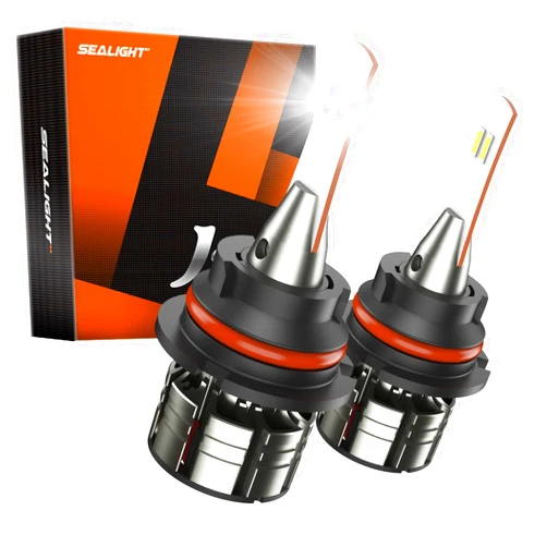 SEALIGHT 9007 Led Bulbs, 400% Brightness 9007/HB5 Fog Bulbs, 6000K Cool White, Plug and Play, IP68, Pack of 2