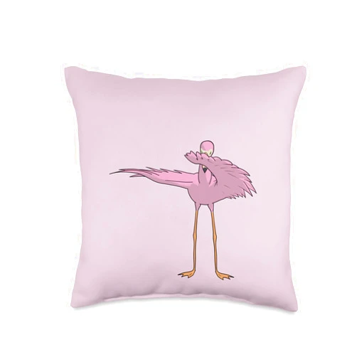 Teenager Tänzer Tänzerin Mädchen Junge Kleidung Dancers Funny Animals Flamingo Gift Fashion Pink Throw Pillow, 16x16, Multicolor