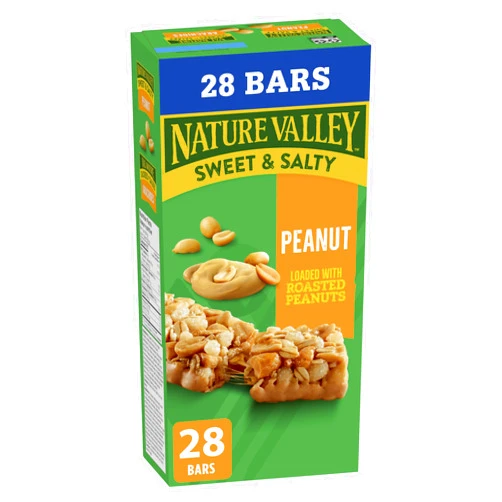 Nature Valley Sweet and Salty Peanut Chewy Nut Bars, 28pk, 980g/2.1 lbs.,(Imported from Canada)