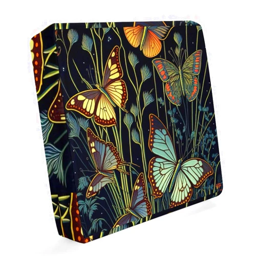Joint Gou Outdoor Cushion Covers for Patio, Boho Waterproof Couch Cushion Covers, Butterfly Chair Cushion Slipcovers Furniture Protector Seat Cushion Cover, 20x18x4inch, Style