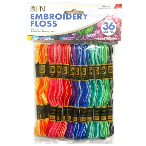 Design Works Janlynn Variegated Embroidery Floss Pack, 9.5 x 6.25 x 0.5