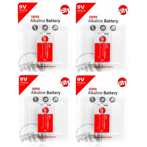 Circuit City Essential 9V High Performance Alkaline Batteries (4 Pack)