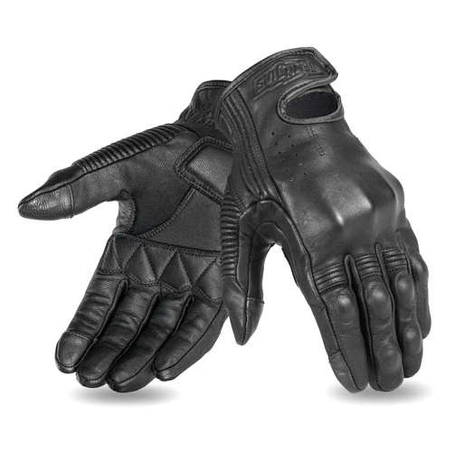 Grapelet Leather Motorcycle Gloves Touchscreen - Motorcycle Riding Gloves for Men and Women Goatskin Full-Finger Motorbike Gloves with Soft Knuckle Protector for Powersport Activities