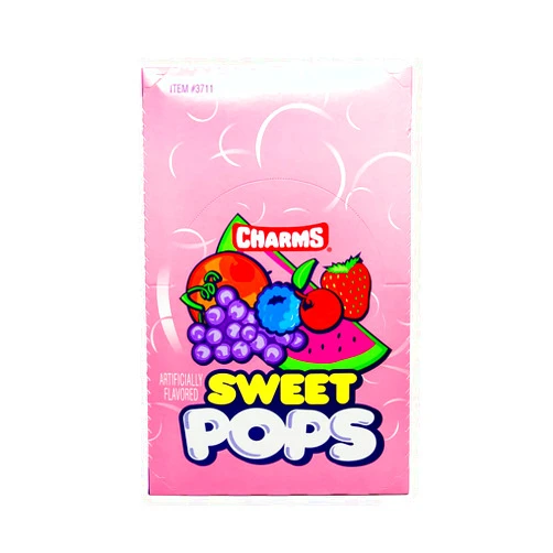 Tootsie Roll Charms Sweet Pops, 100 Count (Pack of 1)