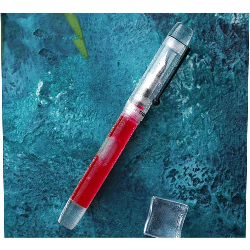 Asvine Tramol Eyedropper Fountain Pen, Matte Resin Demonstrator Pen Fine Nib, Huge Ink Capacity Pen with Gift Box