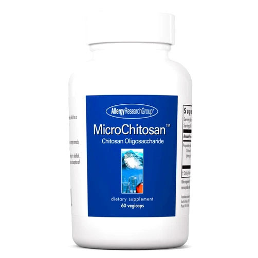 Allergy Research Group MicroChitosan Supplement - Chitosan, Chitosan Oligosaccharide, Cleansing Support Binder, Enhanced Detoxification, 1800mg Vegetarian Pills - 60 Count