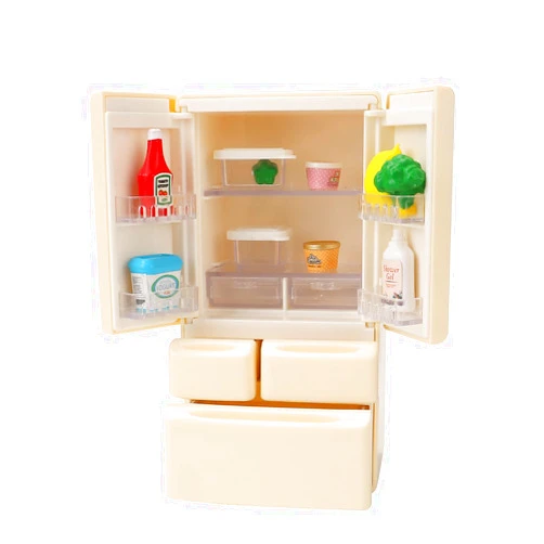BananMelonBM Dollhouse Furniture icebox for Kids Toys Miniature Doll House Accessories Pretend Play Toys for Boys Girls & Toddlers Age 3+