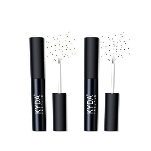 FREEORR 2 Colors Liquid Freckle Pen, Natural Like Freckle Makeup Pen Soft Dot Spot, Waterproof and Smudgeproof Quick Dry for Instant Create Realistic Freckles Make Up(Dark Brown+Light Brown)