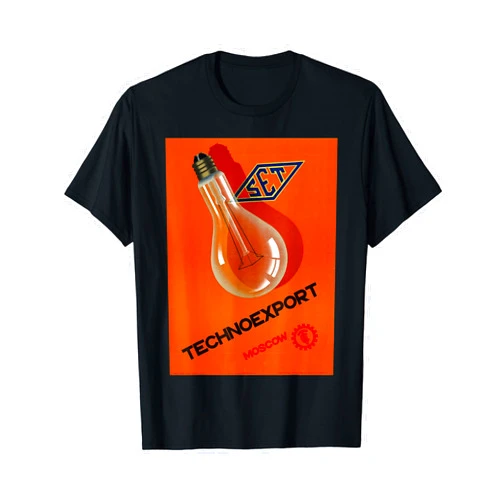 SOVI8. Sowjetisches Retro-Propagandaplakat der SOVI8 Vintage Propaganda Light Bulb T-Shirt