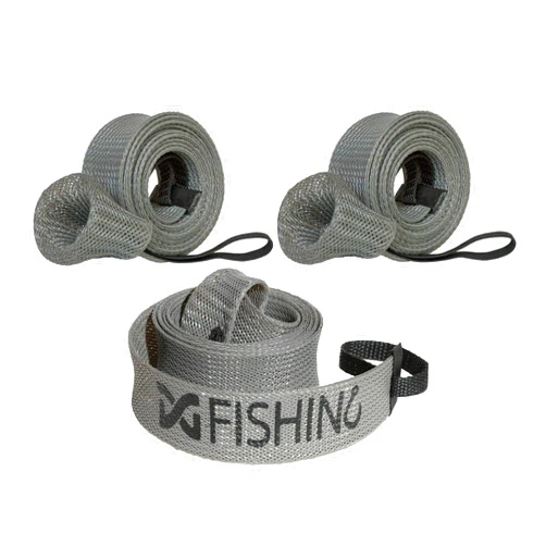 DynoGoods Fishing Rod Sleeve, 3 pack, 7ft Casting Rod Protector/Rod Sock/Rod Cover (Gray)