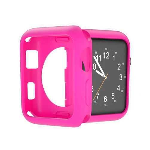 U191U Compatible with Apple Watch Case 38mm 42mm 40mm 44mm, Soft TPU Shockproof and Shatter-Resistant Protective Bumper Cover iwatch Series 5 4 3 2 Case (Barbie Pink, 40mm Series 4/5)