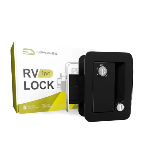Nipalensis Rv Door Lock Replacement Rv Lock Latch Camper Door Entry Handle 100% Metal Rv Door Lock Deadbolt for Rv Camper Enclosed Travel Trailer Cargo Horse 2.75