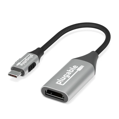 Plugable USB C to HDMI Adapter, HDMI 2.1, 8K 60Hz or 4K 144Hz, USB4 / Thunderbolt to Adapter for 4K HDR Monitor, XPS, iPhone 15, iPad Pro, MacBook Pro, Mac Resolution up to 4K 60Hz (USBC-HDMI8K)