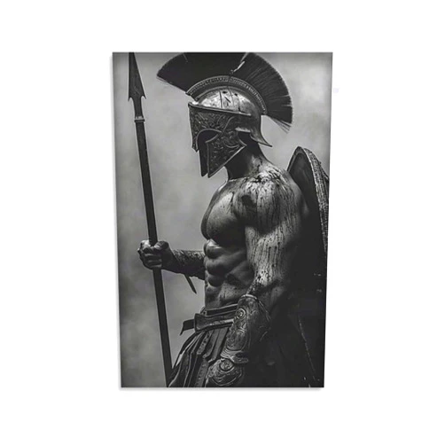Generic Mythology Spartan Warrior Portrait Art Poster Black And White Warrior Ancient Art Poster Vintage Wall Art Decorative Poster(3) Painting Posters Are Used For Room Aesthetic Decoration And Living Room A