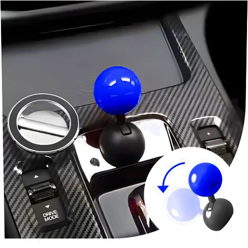 Ongfuwu Car Push to Start Button Rocker, Car Engine Start Stop Button Joystick Plastic Ball-bar, One-Touch Start Button with Rocker Lever, Universal Decorative Car Accessories (Blue)