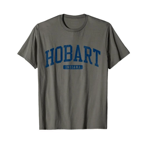 Jim Shorts - Hobart Indiana T-shirts & Tees Hobart Indiana IN College University Style Blue T-Shirt