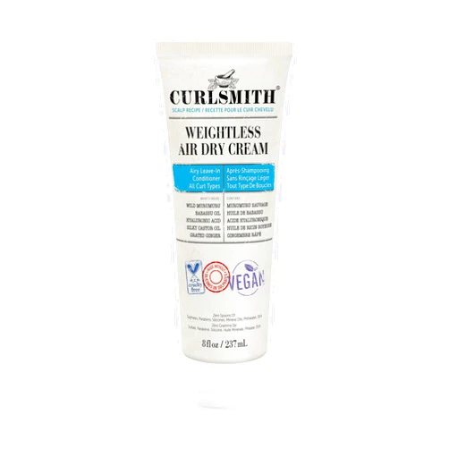 CURLSMITH - Weightless Air Dry Cream - Vegan Leave-In Conditioner for Any Hair Type, Smooths Hair