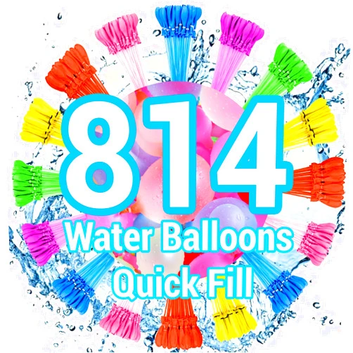BkjHg Self Sealing Water Balloons Quick Fill Self Sealing, Water Balloon Yard Games, Water Balloons Rapid Fill Kids Toys, Bunch of Balloons Water Balloons Bulk Outdoor Games (Colorful)