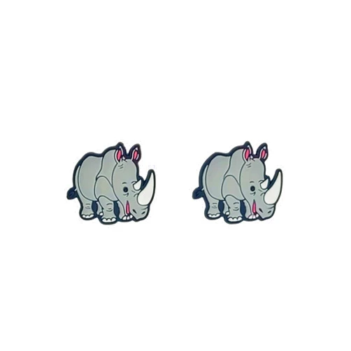 Generic Rhino Rhinoceros Shoe Charm Shoe Clip for Clogs Shoes Sandals Eyeglasses and more Set of 2 Yazzle Dazzle Original Artwork Giraffe Hippo Elephant Lion Tiger Zoo