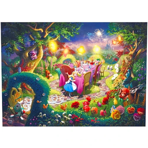 MIGHTYPRINT Disney – Alice in Wonderland - Mad Hatter’s Tea Party - Durable 24” x 17 Wall Art – NOT Made of Paper – Officially Licensed Collectible